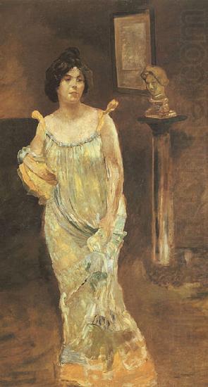 Max Klinger Portait of Elsa Asenijeff in evening dress china oil painting image